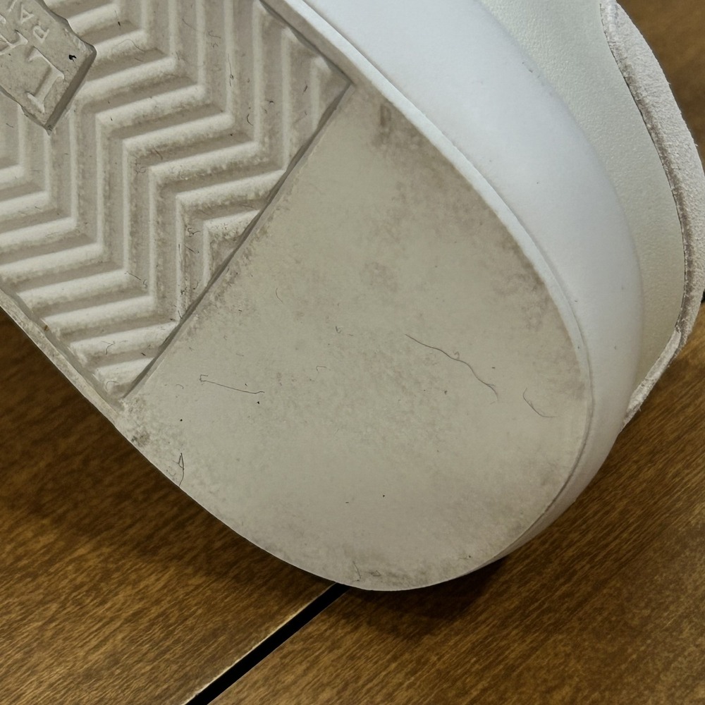 Lauren Ralph Lauren Braylee Shoes Womens Size 8 White Leather Logo Sneakers - Picture 8 of 11